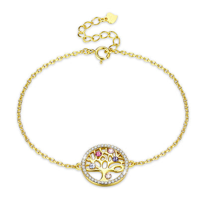 Fashion sterling silver Tree of Life bracelet Austrian crystal bracelet