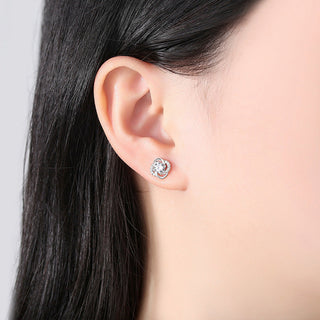 Stylish four-leaf Clover rhinestone Earrings
