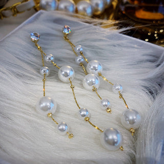 Long tassel pearl Earrings