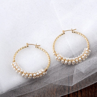 Round Temperament Small Pearl Earrings