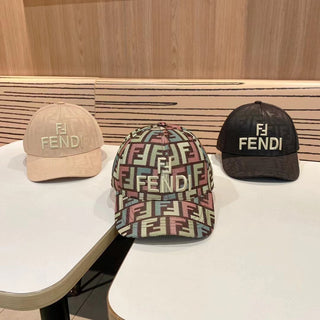 Solid color double F letter baseball cap