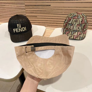 Solid color double F letter baseball cap