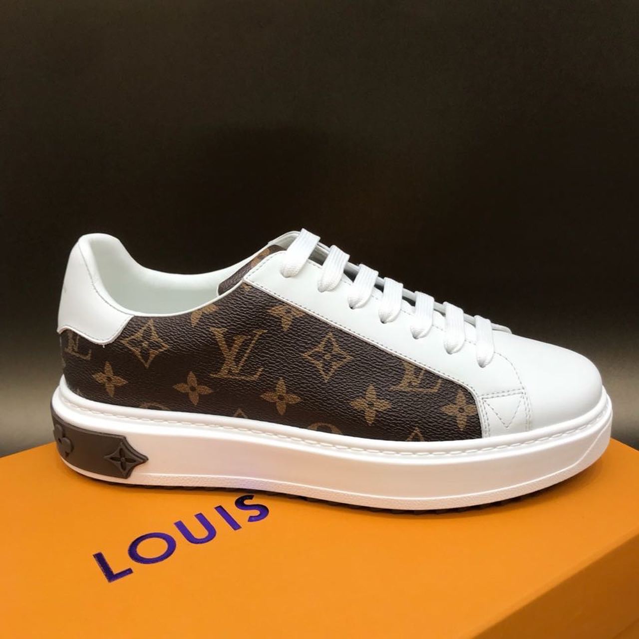 L Time Out Sneaker White/Brown For Women lou