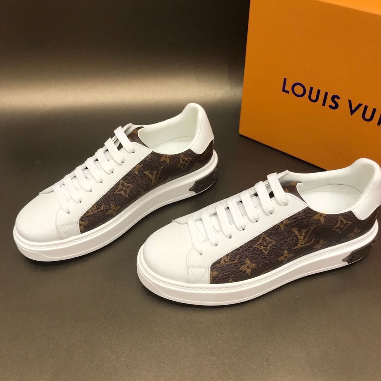 L Time Out Sneaker White/Brown For Women lou