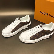 L Time Out Sneaker White/Brown For Women L