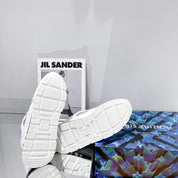 L Run Away Sneaker Iridescent Textile White For Women L