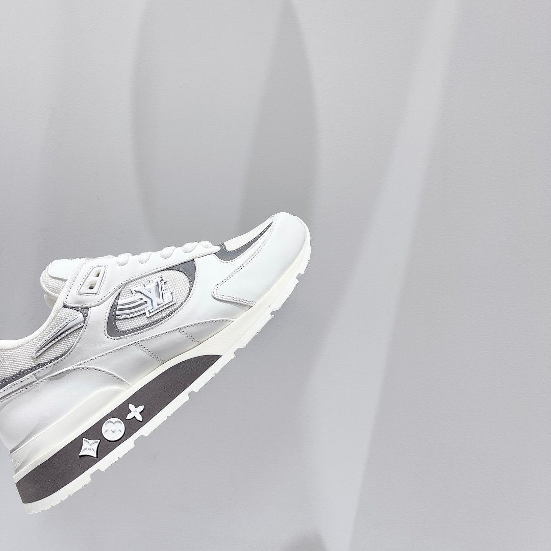 L Run Away Sneaker Iridescent Textile White For Women L