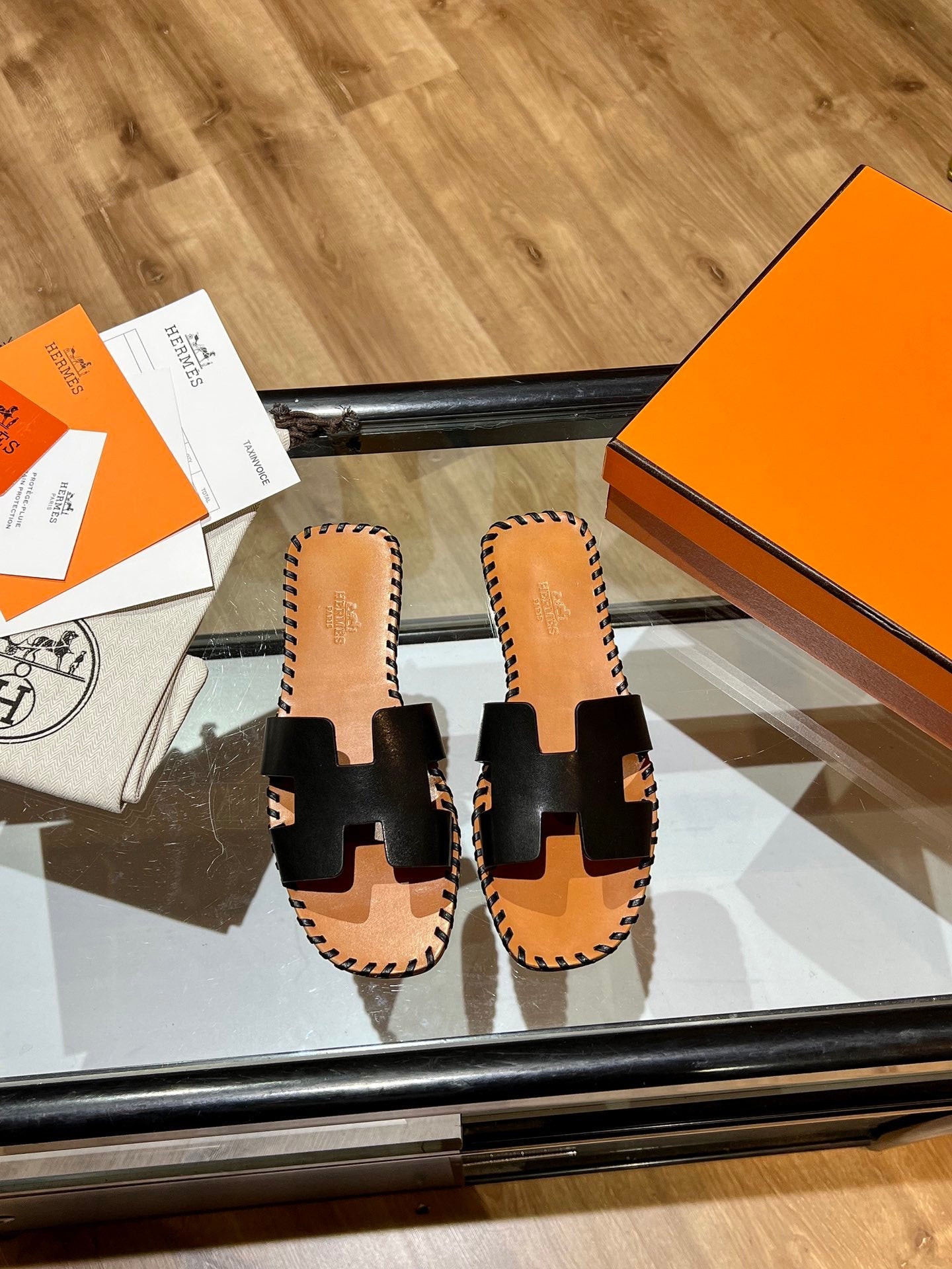 H Oran Sandal Brown/Black For Women, Women's Shoes