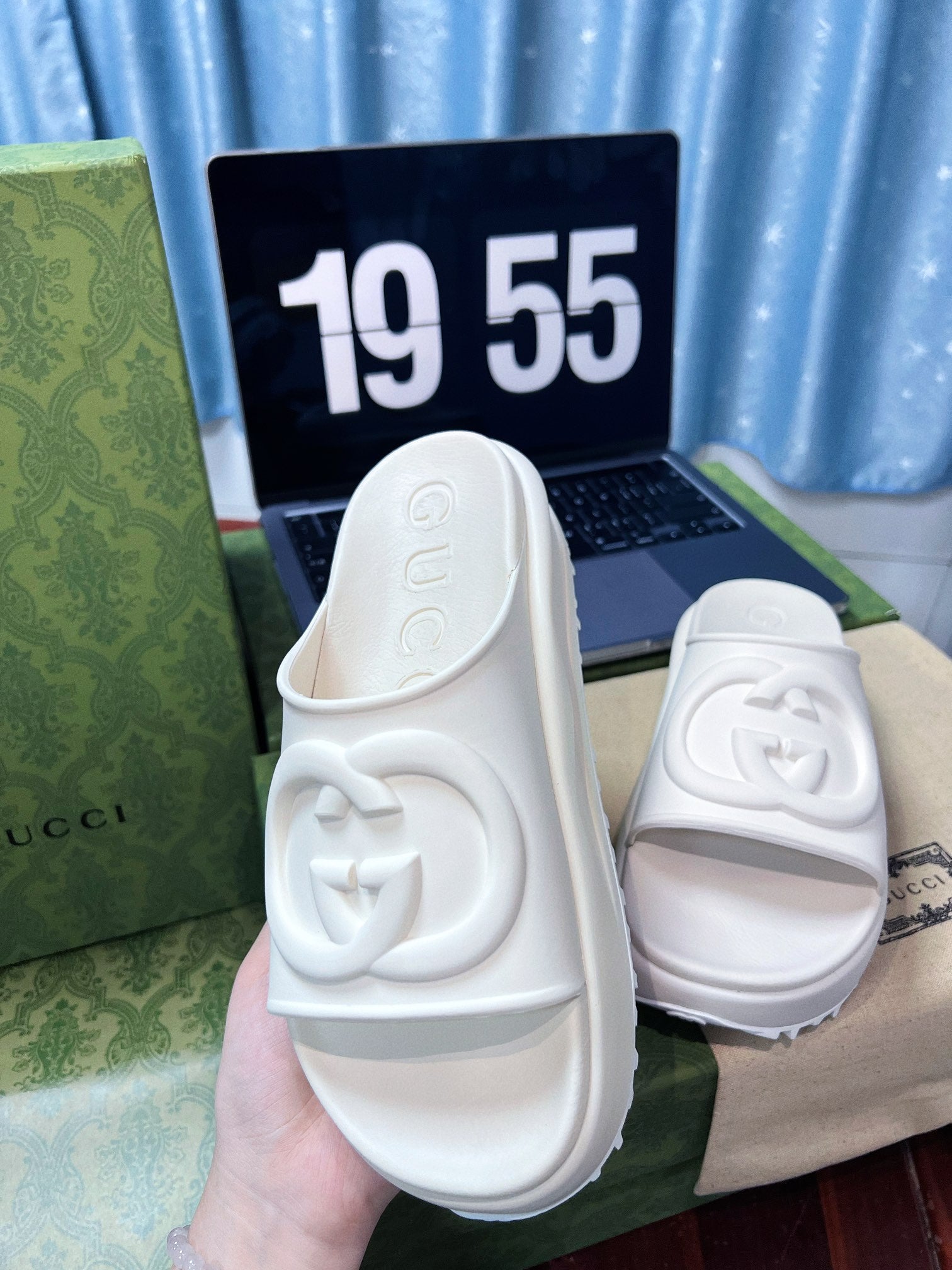 GG new arrival slippers heels 4-5 cm 