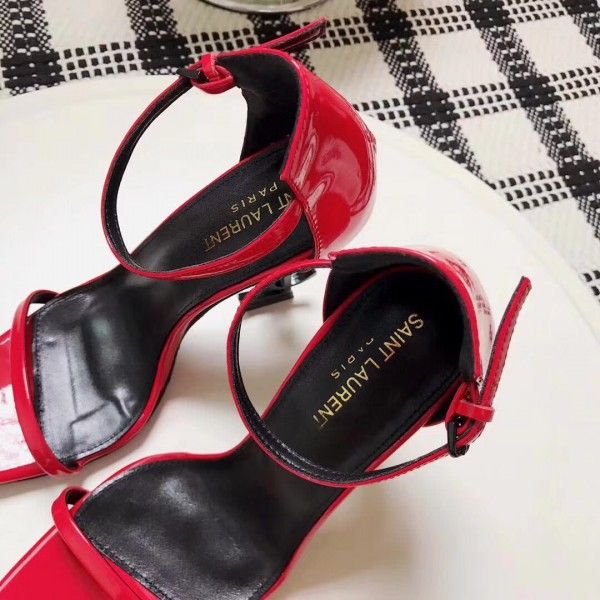 Saint Opyum 110mm Sandals Red Palent Leather