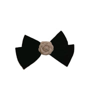 Camellia tassel bow hair clip