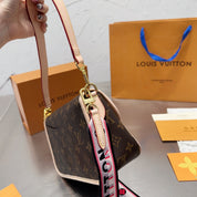 Luxury Printed Colorful Strap Leather Crossbody Handbag