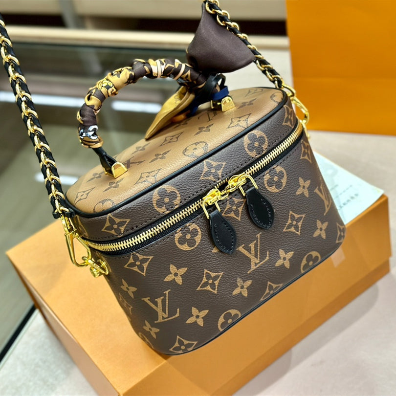 Luxury Printed Leather Bucket Bag Handbag