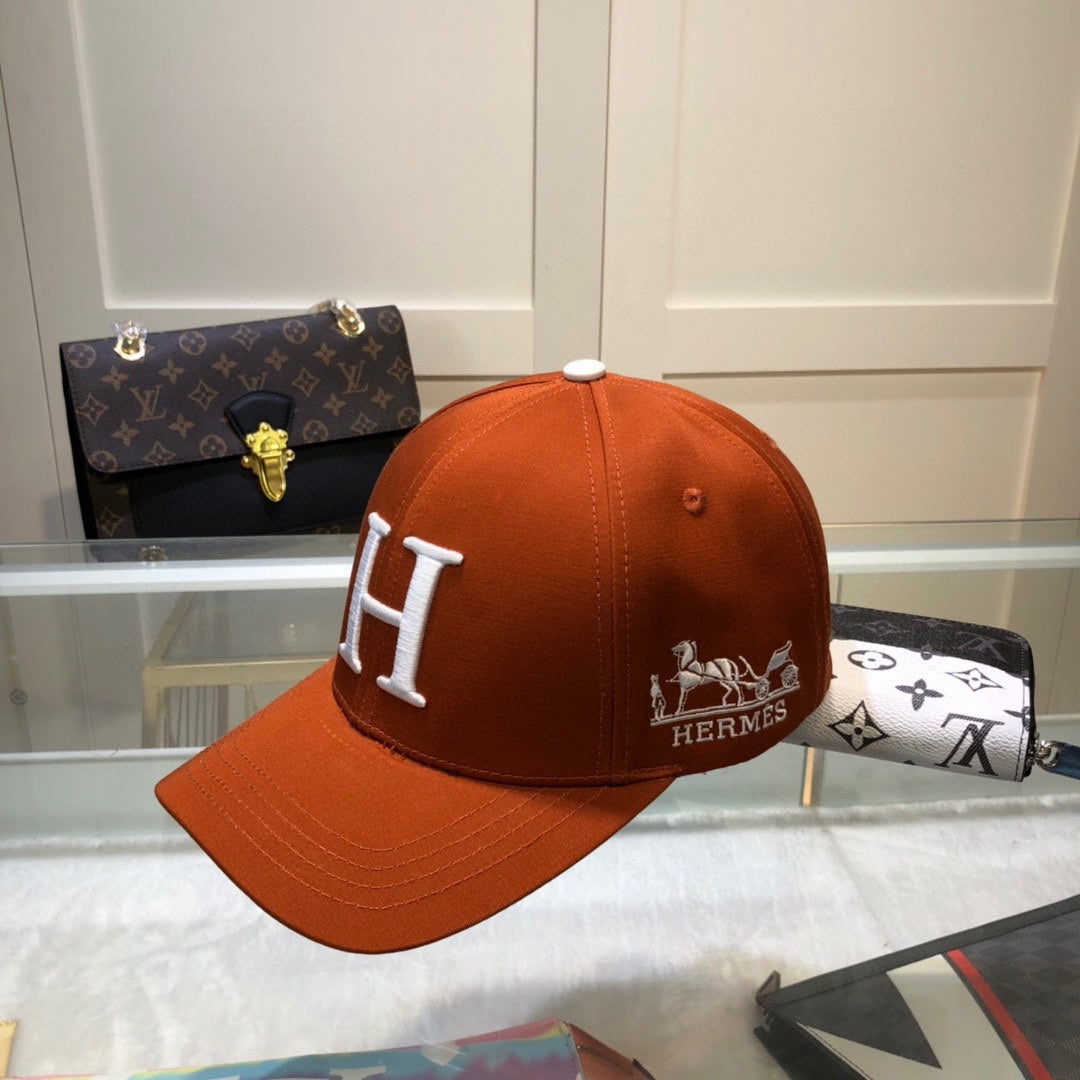 Fashion H letter retro car pattern flower baseball cap