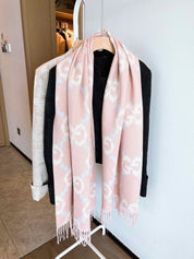 Fashionable GG plaid chain pattern scarf