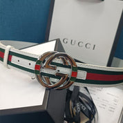 3 Colors Luxury Double G Stripe Leather Belt