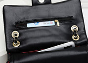 Fashion Leather Ringer Lock Catch Single Shoulder Crossbody Bag Handbag