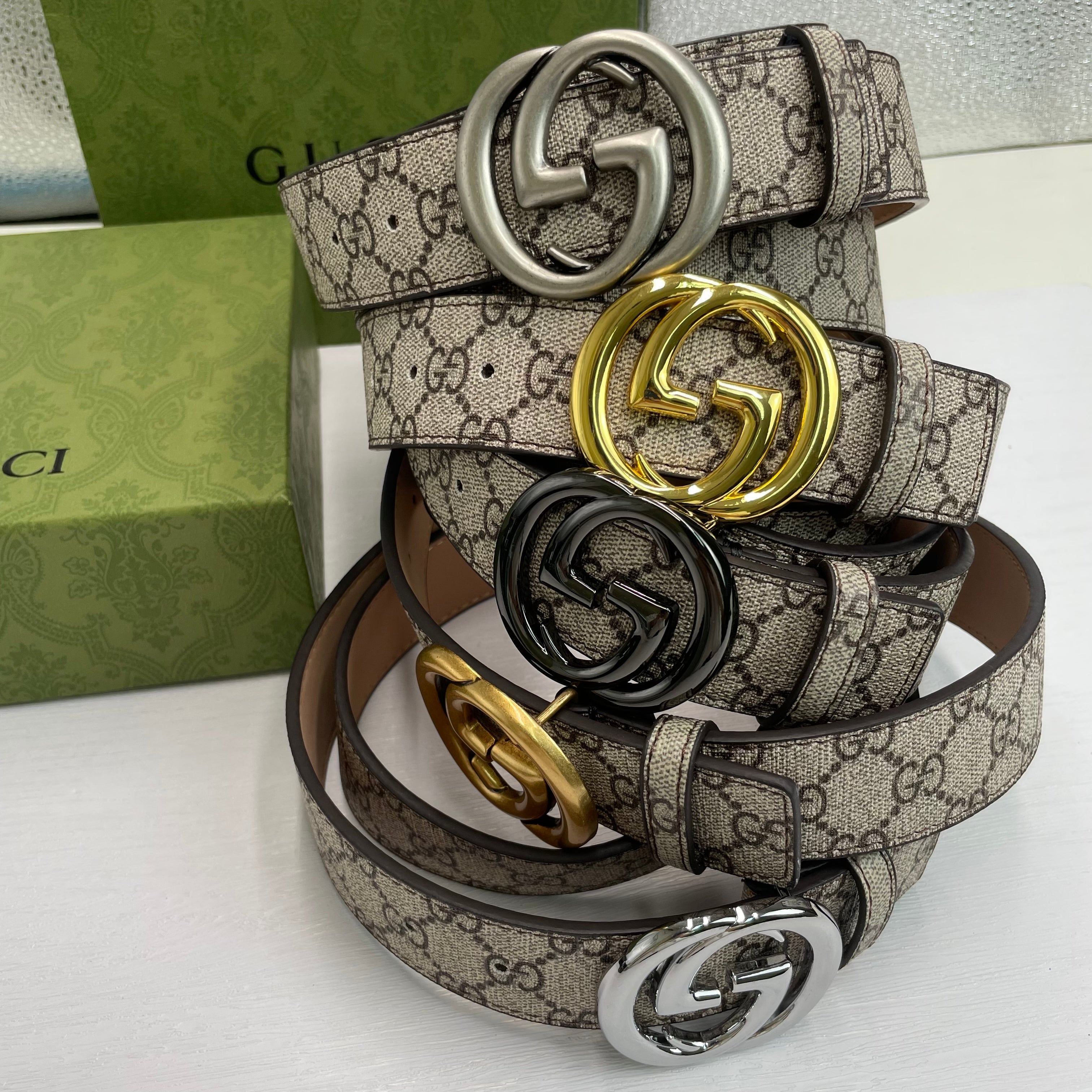5 Colors Fashion snake print leather belt