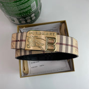 4 Colors Luxury printed letter buckle leather belt