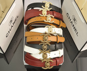 4 Colors vintage striped double C belt