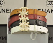 4 Colors fashion double C pearl belt