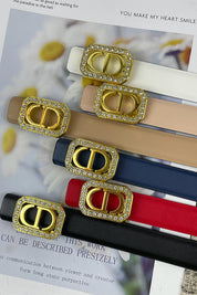 6 Colors luxury CD rhinestone plain belt