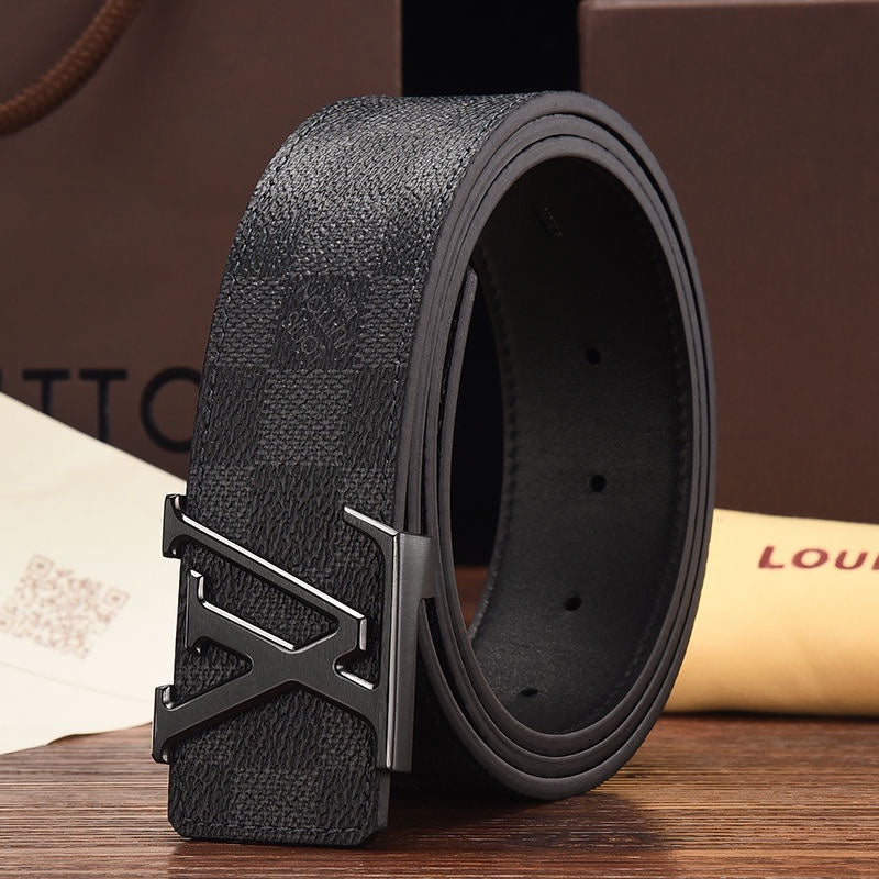 3 Colors luxury printed letter leather belt