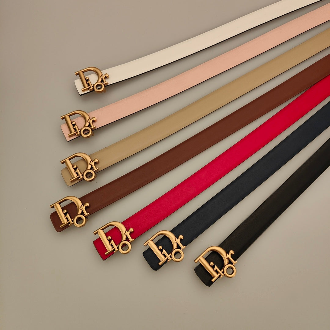 7 Colors Classic Alphabet Buckle Ladies Leather Belt